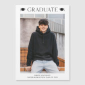 Einfaches Foto Abschluss Magneteinladung (Vorderseite)