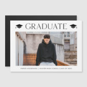 Einfaches Foto Abschluss Magneteinladung (Vorne/Hinten)