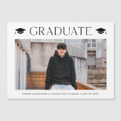 Einfaches Foto Abschluss Magneteinladung (Vorderseite)