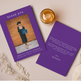 Einfaches Foto Abschluss Minimalistisch Vielen Dan Mitteilungskarte