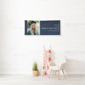 Einfaches Foto Abschluss Navy Blue Banner (Insitu)