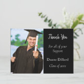Einfaches Foto Abschluss Vielen Dank Dankeskarte (Stehend Vorderseite)