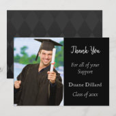 Einfaches Foto Abschluss Vielen Dank Dankeskarte (Vorne/Hinten)