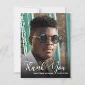 Einfaches Foto Abschluss Vielen Dank Mitteilungskarte (Vorderseite)