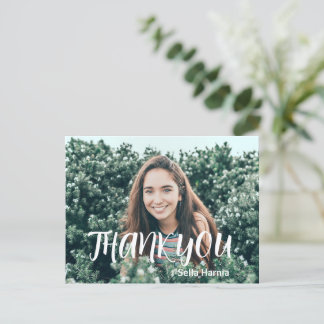 Einfaches Foto Abschluss Vielen Dank Postcard Postkarte