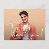 Einfaches Foto Abschluss Vielen Dank Postkarte (Vorderseite)