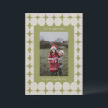 Einfaches Foto aus dem Mittelalter Feiertagskarte<br><div class="desc">Einfache Mid Century Moderne Sage Green Foto Ferienkarte</div>