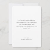 Einfaches Foto Baby Geschenk Dankeschön Karte (Rückseite)