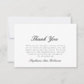 Einfaches Foto Beerdigung Beileid Vielen Dank Hinw Dankeskarte (Vorderseite)