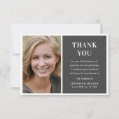 Einfaches Foto Beerdigung Keepake Dankeskarte (Vorderseite)