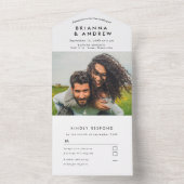 Einfaches Foto bei einer Hochzeit All In One Einladung (Innen Boden)