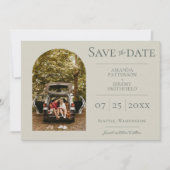 Einfaches Foto | Beige Save the Date (Vorderseite)