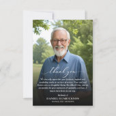 Einfaches Foto-Beileid Dankeskarte (Vorderseite)