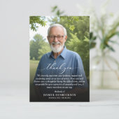 Einfaches Foto-Beileid Dankeskarte (Stehend Vorderseite)