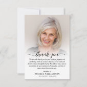 Einfaches Foto-Beileid Dankeskarte (Vorderseite)