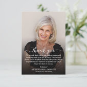 Einfaches Foto-Beileid Dankeskarte (Stehend Vorderseite)