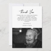 Einfaches Foto Beileid Kalligraphie Danke Karte (Vorderseite)