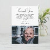 Einfaches Foto Beileid Kalligraphie Vielen Dank Dankeskarte (Stehend Vorderseite)