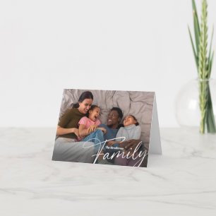Einfaches Foto benutzerdefinierter Familie Dankeskarte