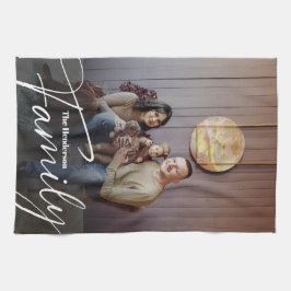 Einfaches Foto benutzerdefinierter Familie Geschirrtuch