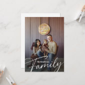 Einfaches Foto benutzerdefinierter Familie Karte (Vorderseite/Rückseite Beispiel)