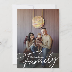 Einfaches Foto benutzerdefinierter Familie Karte