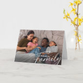 Einfaches Foto benutzerdefinierter Familie Karte (Gelbe Blume)