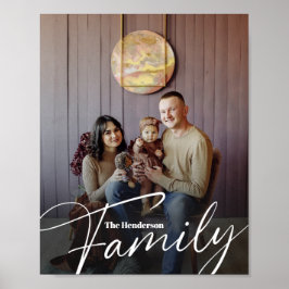 Einfaches Foto benutzerdefinierter Familie Poster