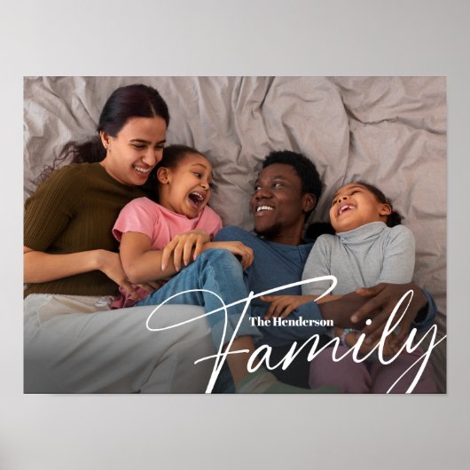 Einfaches Foto benutzerdefinierter Familie Poster (Vorne)