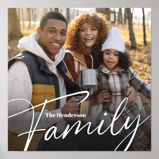Einfaches Foto benutzerdefinierter Familie Poster (Vorne)