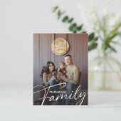 Einfaches Foto benutzerdefinierter Familie Postkarte (Stehend Vorderseite)