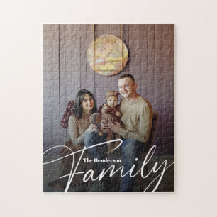 Einfaches Foto benutzerdefinierter Familie Puzzle