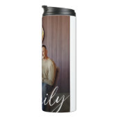 Einfaches Foto benutzerdefinierter Familie Thermosbecher (Nach rechts gedreht)