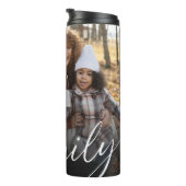 Einfaches Foto benutzerdefinierter Familie Thermosbecher (Nach rechts gedreht)