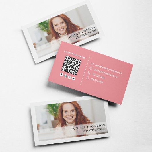 Einfaches Foto Beruflicher QR-Code Visitenkarte