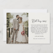 Einfaches Foto "Best Day Ever" Hochzeit Vielen Dan Dankeskarte (Vorderseite)