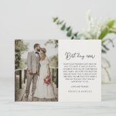 Einfaches Foto "Best Day Ever" Hochzeit Vielen Dan Dankeskarte (Stehend Vorderseite)