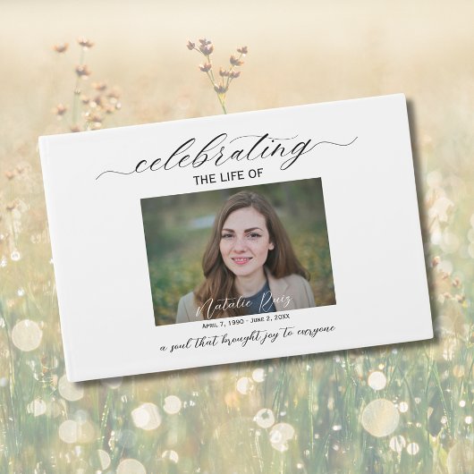 Einfaches Foto-Bestattungsbuch Gästebuch