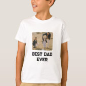 Einfaches Foto Bester Vater je Tagesgeschenk T-Shirt (Vorderseite)