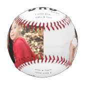 Einfaches Foto Bester Vater je Vatertag Baseball (Vorderseite)