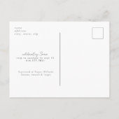 Einfaches Foto Brautparty Weiße Einladung Postkarte (Rückseite)