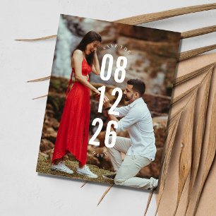 Einfaches Foto-Budget - Hochzeit retten das Datum Ankündigungspostkarte