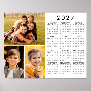 Einfaches Foto Collage Poster 2026 Kalender 3