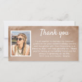 Einfaches Foto Dankeskarte (Vorderseite)