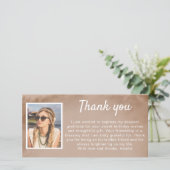Einfaches Foto Dankeskarte (Stehend Vorderseite)