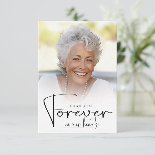 Einfaches Foto Dankeskarte (Stehend Vorderseite)