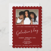 Einfaches Foto der Roten Galentine Einladung (Vorderseite)
