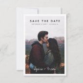 Einfaches Foto-Design mit weißem Rand Save The Date (Vorderseite)