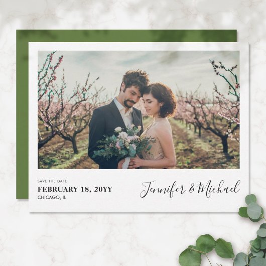 Einfaches Foto-Design Save the Date Einladung