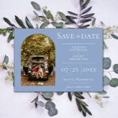 Einfaches Foto | Dusty Blue Save the Date